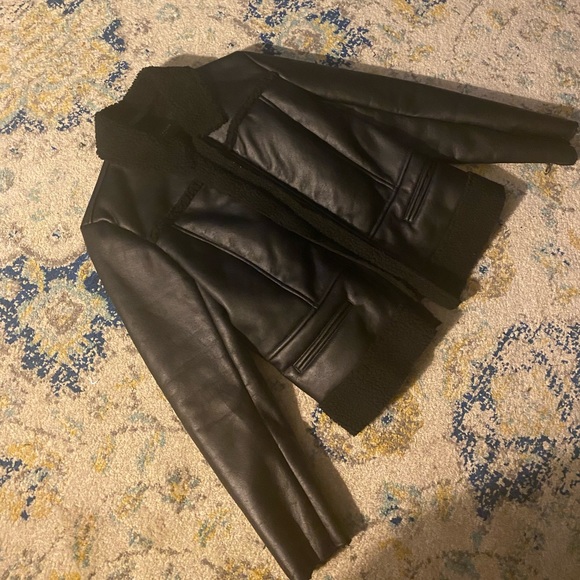 ANN TAYLOR Faux Leather Moto Jacket NWOT - Picture 4 of 9